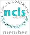 Le logo graphique de la National Coalition of Independant Scholars (Coalition nationale des chercheurs indépendants), avec un lien vers le page de John Holland sur son site web